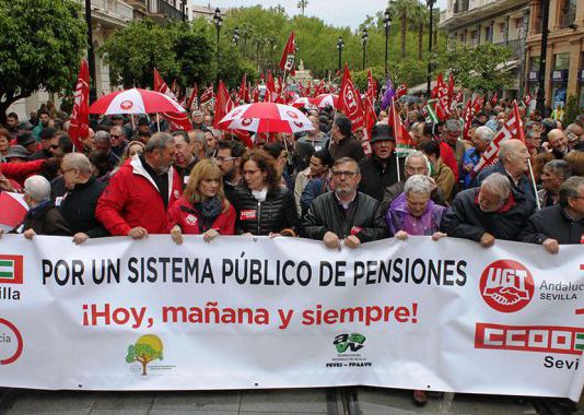 IU se suma a la movilización en Sevilla por la defensa del sistema público de pensiones