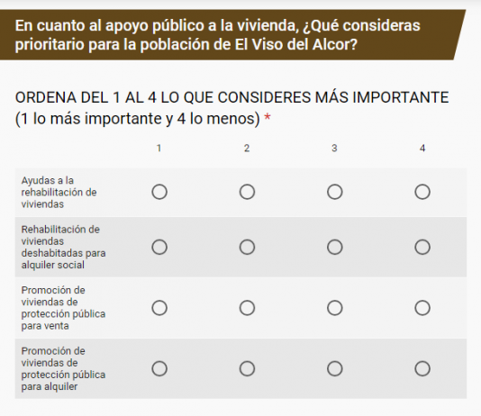 El Ayuntamiento elabora una encuesta para conocer las necesidades de vivienda y suelo en el municipio