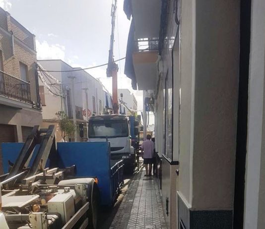 El Ayuntamiento desmonta la cúpula de calle Rosario por motivos de seguridad
