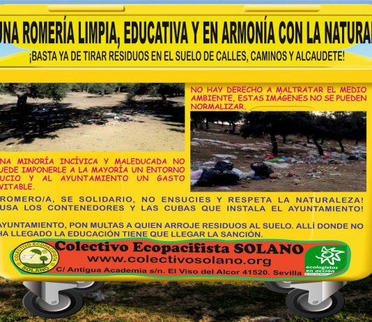 Solano pide una romería “limpia, educativa y en armonía con la naturaleza”