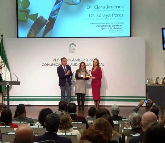 Doce TV recoge en el Palacio de San Telmo su premio por ‘Kifah, un grito a la libertad’