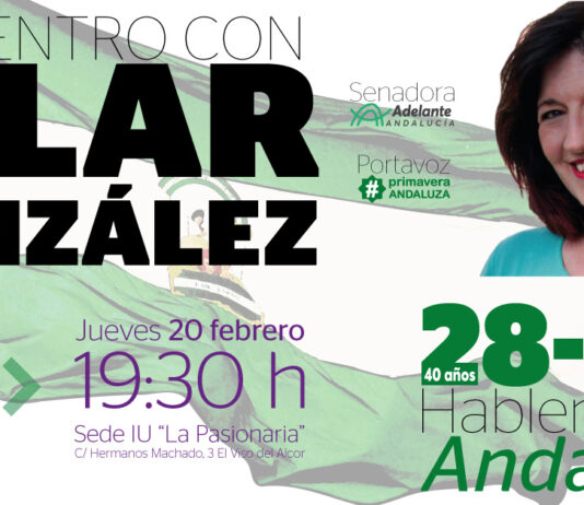 Encuentro con la senadora Pilar González en la sede de IU