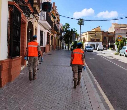 El Ejército del Aire patrulla las calles de El Viso