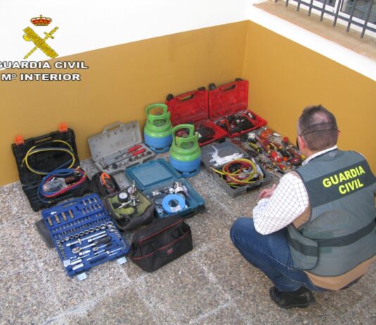La Guardia Civil identifica a un vecino de El Viso por robar herramientas en una nave