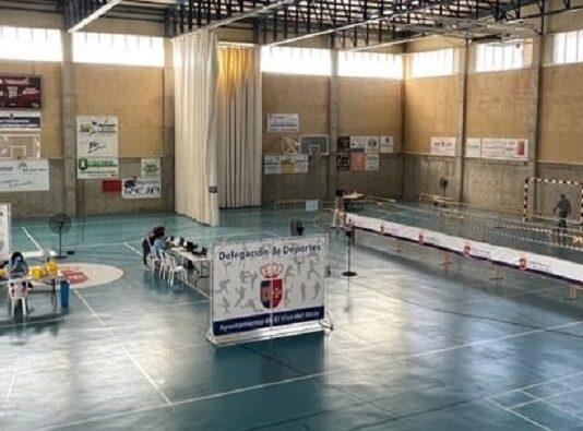 El pabellón Santa Lucía se prepara para la vacunación masiva