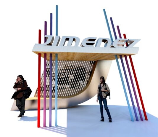 Una parada de autobús en homenaje a la empresa Jiménez