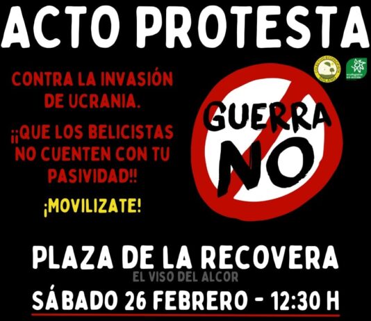 Solano convoca para este sábado un acto de protesta contra la invasión de Ucrania