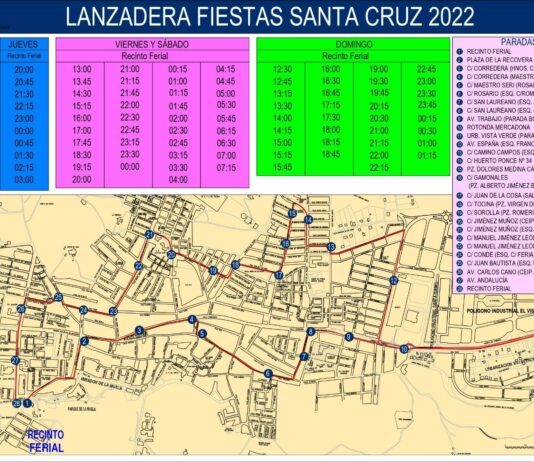 El transporte público de las Fiestas de la Santa Cruz valdrá un euro y contará con 28 paradas