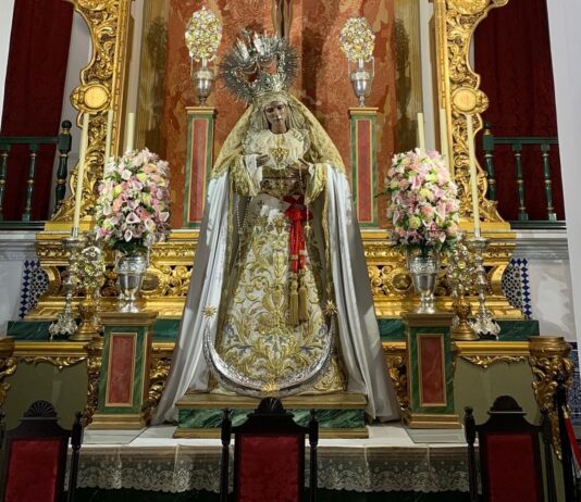 La Virgen del Rosario es retirada del culto para su restauración