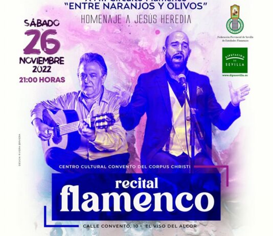 Recital flamenco de Antonio López este sábado en el Centro Cultural