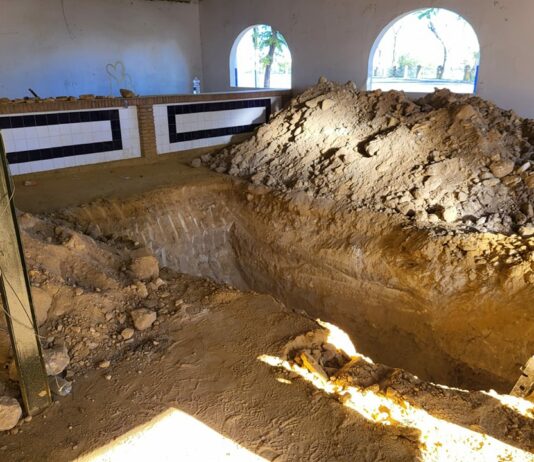 Comienzan los trabajos de limpieza del pozo romano hallado en el recinto de la Cruz de Mayo