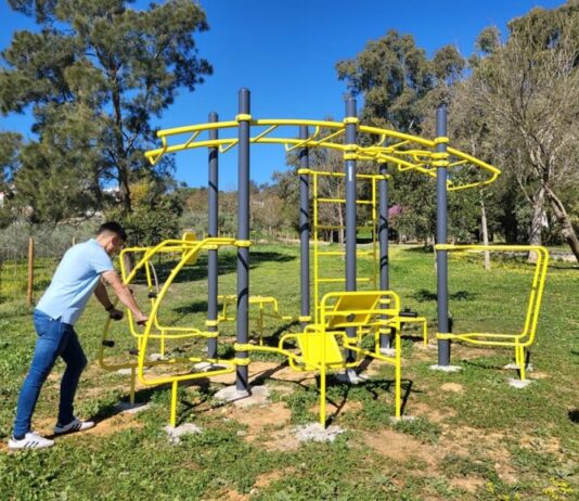 Nueva zona de calistenia en el Parque de la Muela