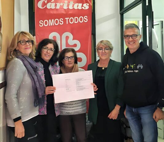 IU apoya a Cáritas con una donación de 500 euros