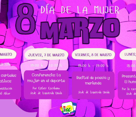 Estas son las actividades de IU para un 8 de marzo «más combativo»