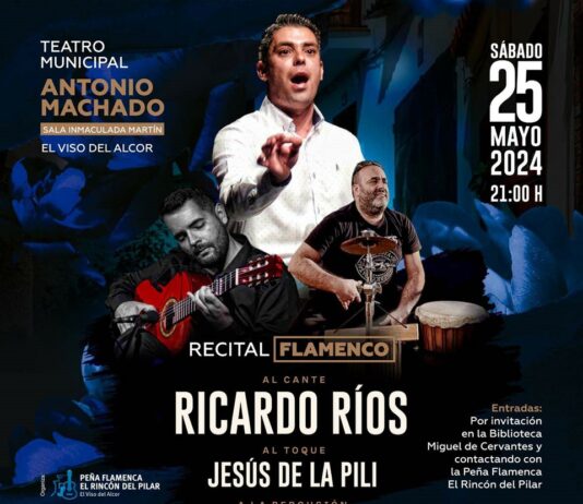 Recital flamenco de Ricardo Ríos este sábado en el teatro municipal
